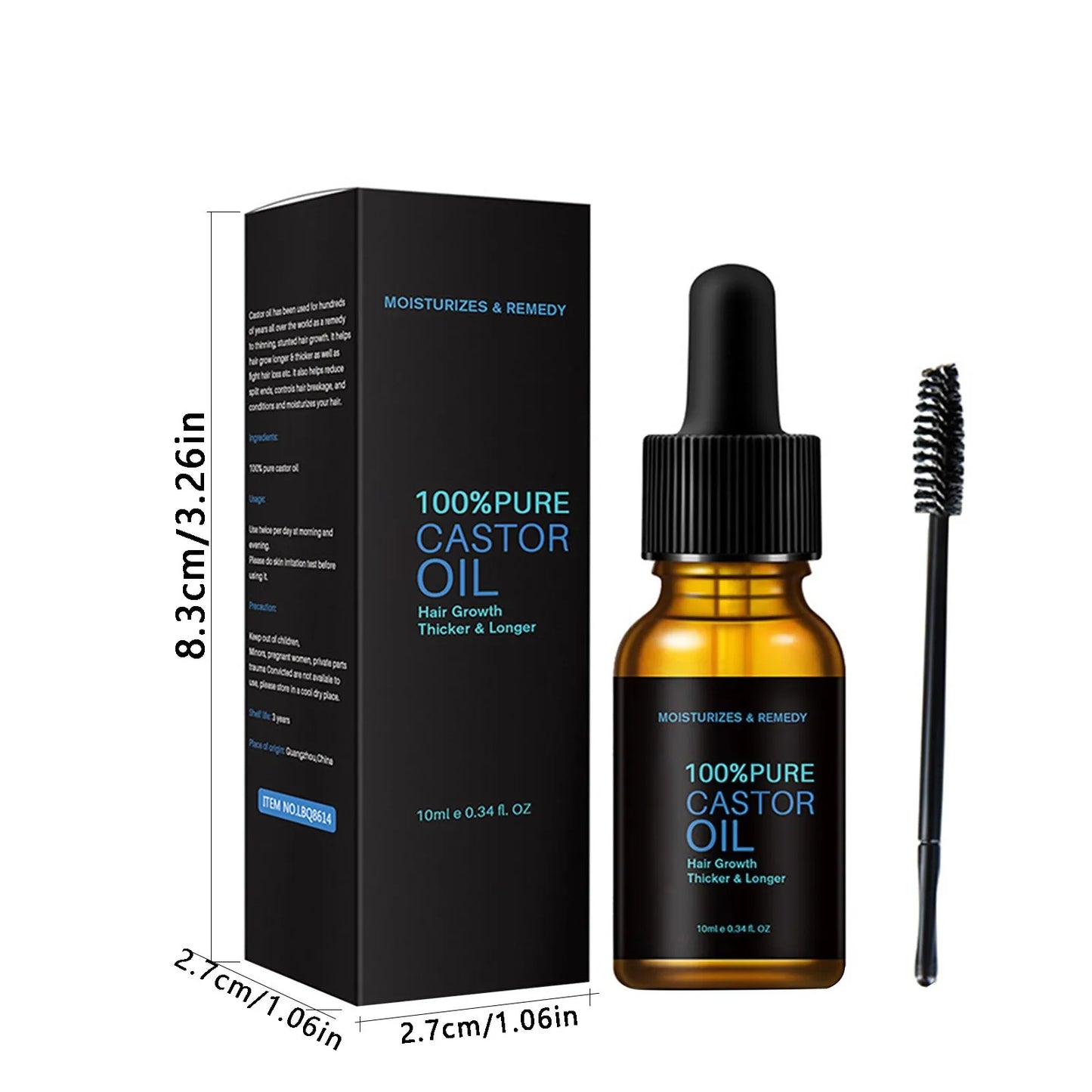 1/2/5pcs 2024 New Castor Oil Natural Hair Growth Eyebrow Enhancer Lift Organic 10ml Best Gifts For Female