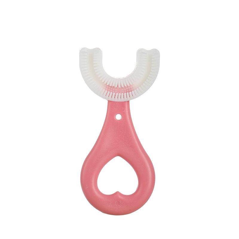 Lovely Baby Ultra Soft Silicone U Shape Toothbrush with Portable Mouth Type Kid Reusable Brushing Teeth Cleaning Oral Care Tool