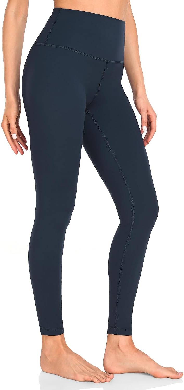 HeyNuts Essential Full Length Leggings for Women with Drawstring, High Waisted Workout Compression Yoga Pants 28''