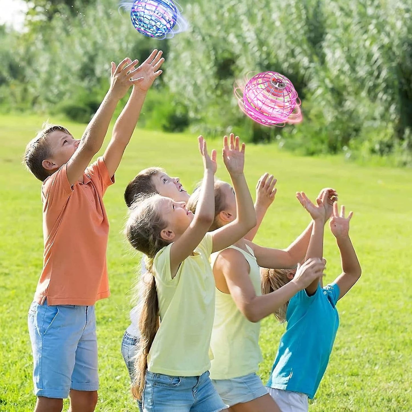 2 Pack-2023 Upgraded Flying Ball Toy, Flying Orb Ball,Hover Boomerang Ball Flying Spinner Mini Drone - Magic Floating Ball Galactic Fly Spinning Orb, for Boys Girls
