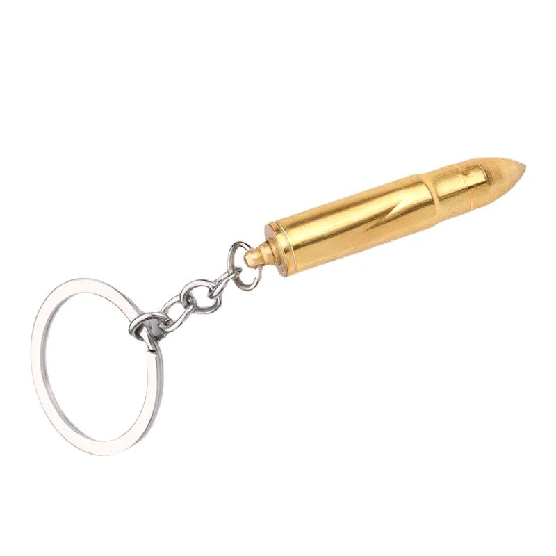 High-quality Portable Car Bullet Shaped Keychain Fashion Ear Pick Spoon Keychain Couple Keyring Unisex Trendy Cool Gifts