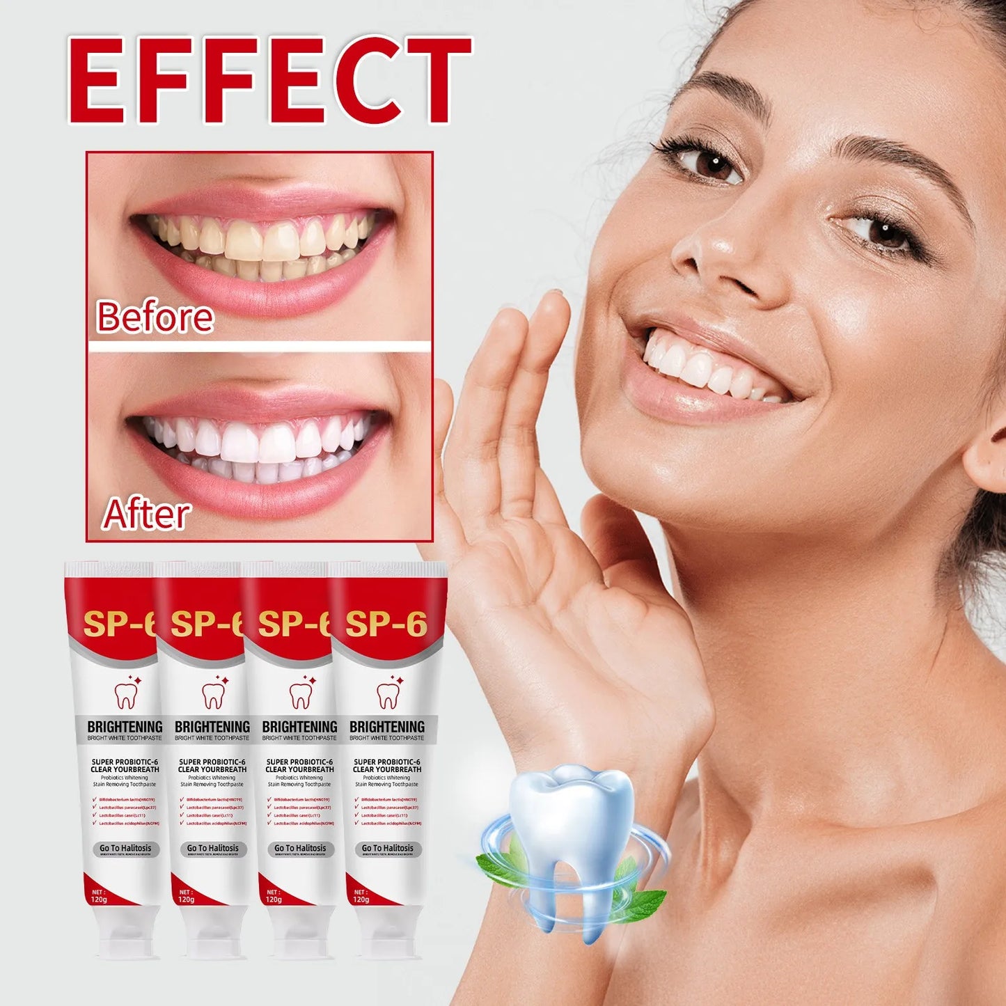 Sp 6 Ultra Whitening Sp 6 Toothpaste Ultra Whitening Toothpaste Sp - 6 Probiotic Brightening ToothpasteDeep Cleaning Care Toothp