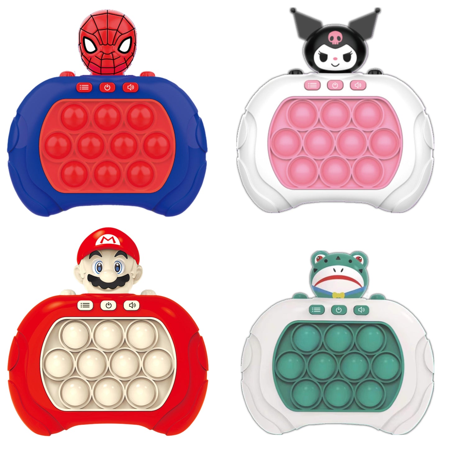 Mario Cute Quick Push Pop Game It Fidget Toys Pro for Kids Adults, Handheld Game Fast Puzzle Game Machine Push Bubble Stress Toy, Relief Party Favors, for Kid