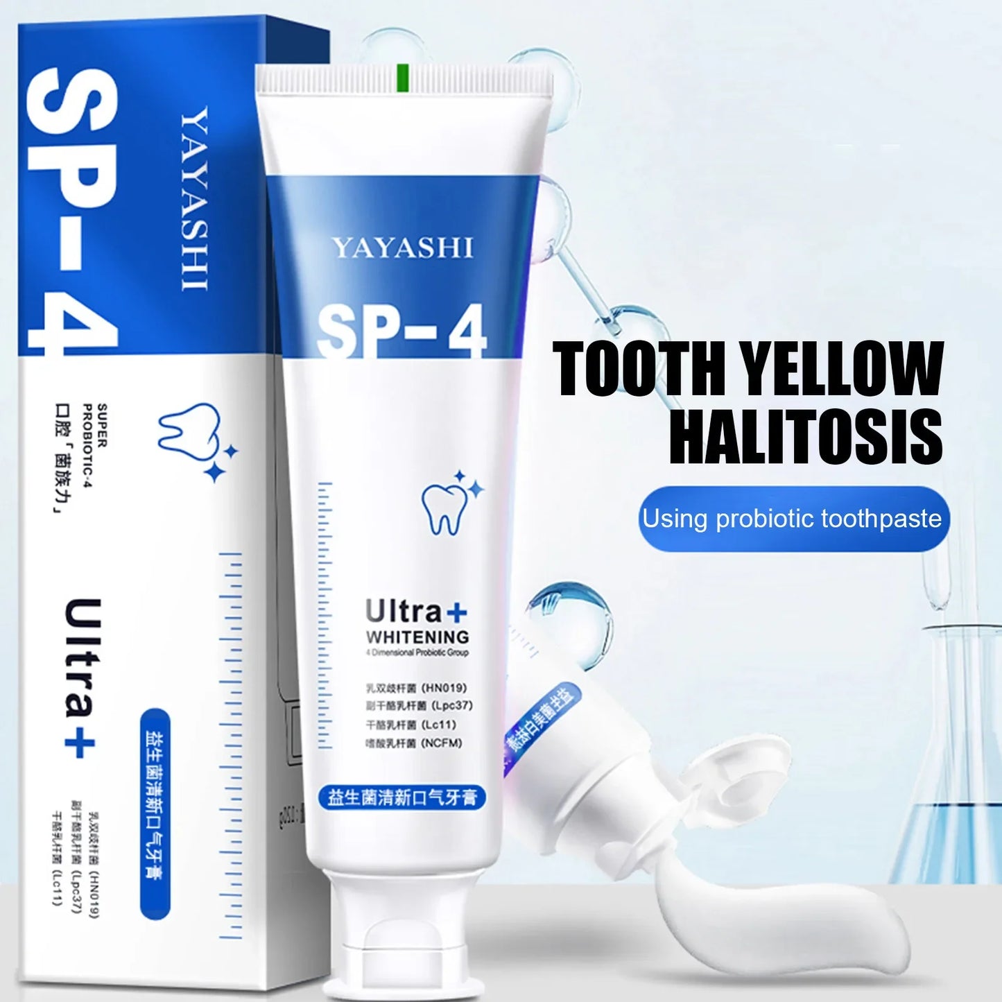 120g Probiotic Toothpaste Sp-4 Whitening Tooth Remove Plaque Stains Teeth Whitener Oral Hygiene Clean Fresh Breath Dental New
