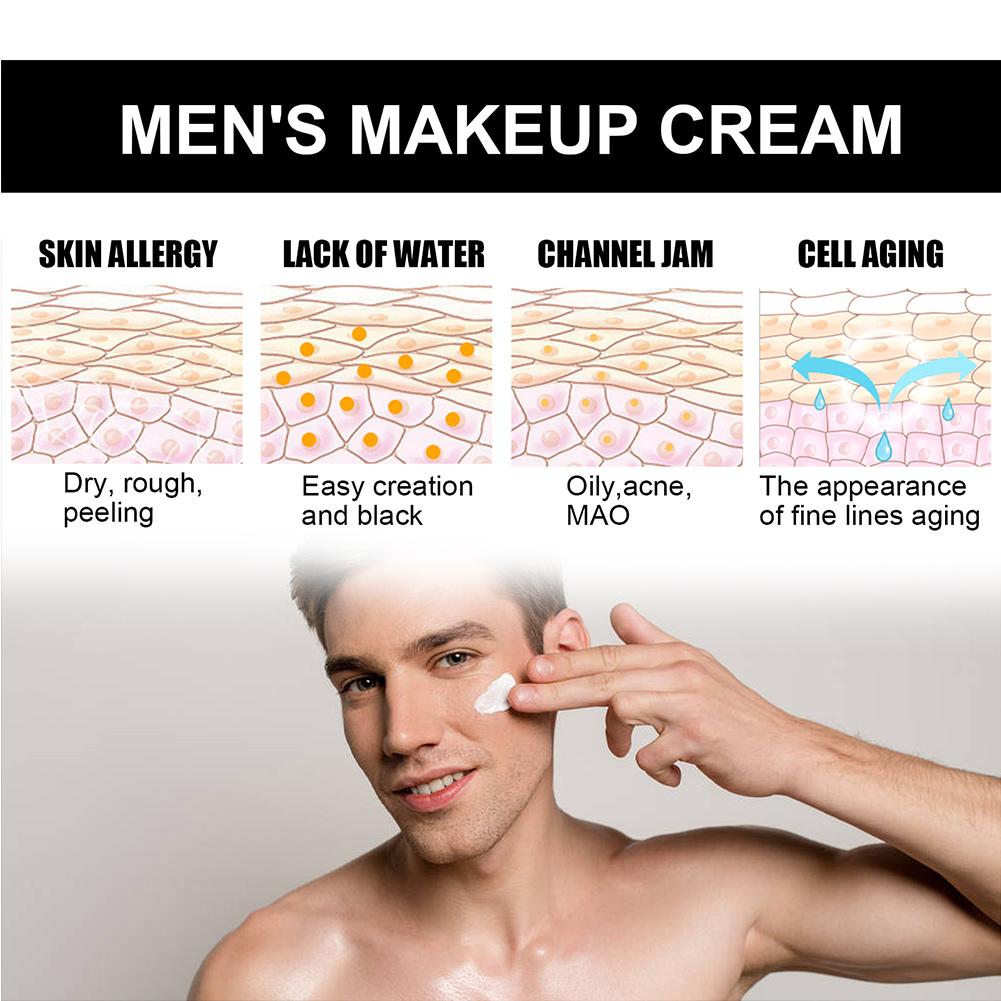 Men Makeup Cream Acne Mark Concealer Hydrate Moisturizing Concealer Cream Oil Control Whitening Male Facial Moisturizer Cream