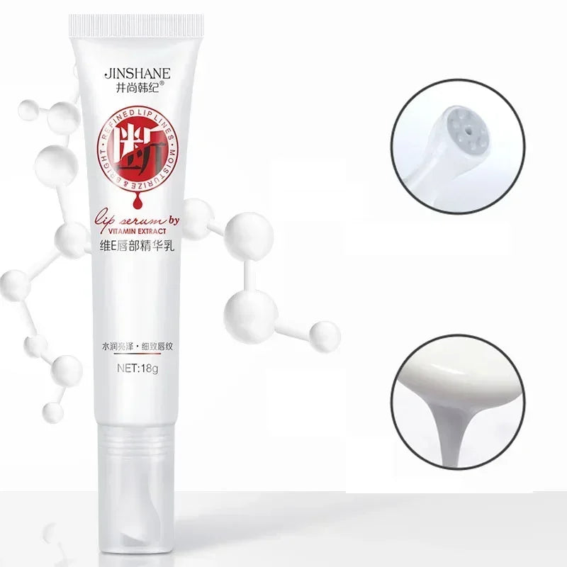 18g Lip Balm Essence Milk Lightens Dark Lips Moisturizing Fade Lip Lines Remove Wrinkles Anti-Aging Brightening Repair Lip Care