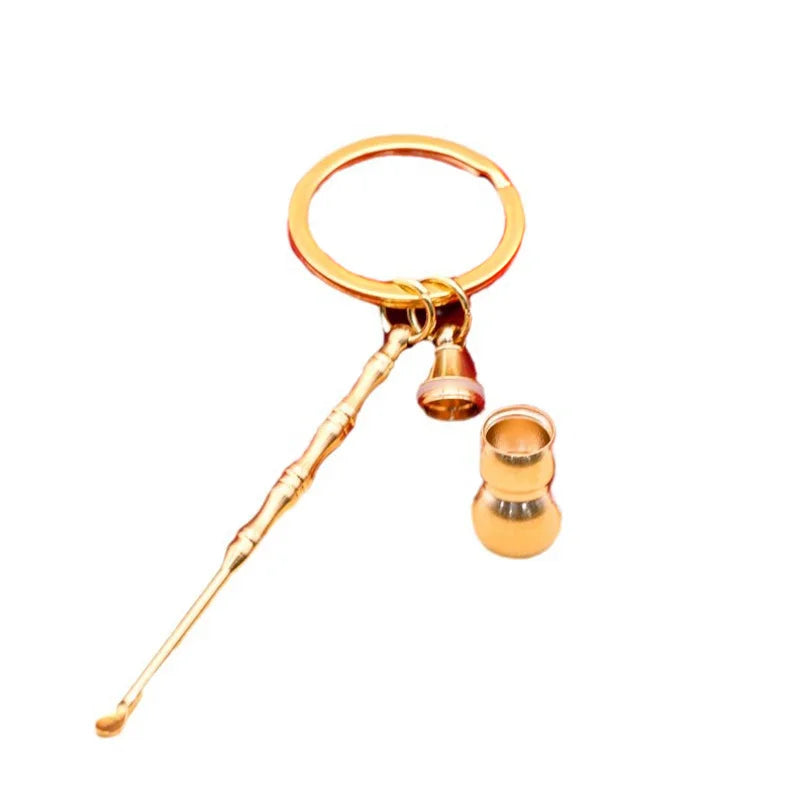 1Pcs Simulation Bullet Gourd Shaped Keychain Portable Ear Spoon Pendant Keyring Women Men Fashion Car Key Chains Jewelry Gifts