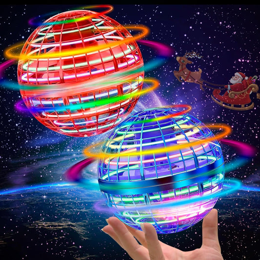 2 Pack-2023 Upgraded Flying Ball Toy, Flying Orb Ball,Hover Boomerang Ball Flying Spinner Mini Drone - Magic Floating Ball Galactic Fly Spinning Orb, for Boys Girls
