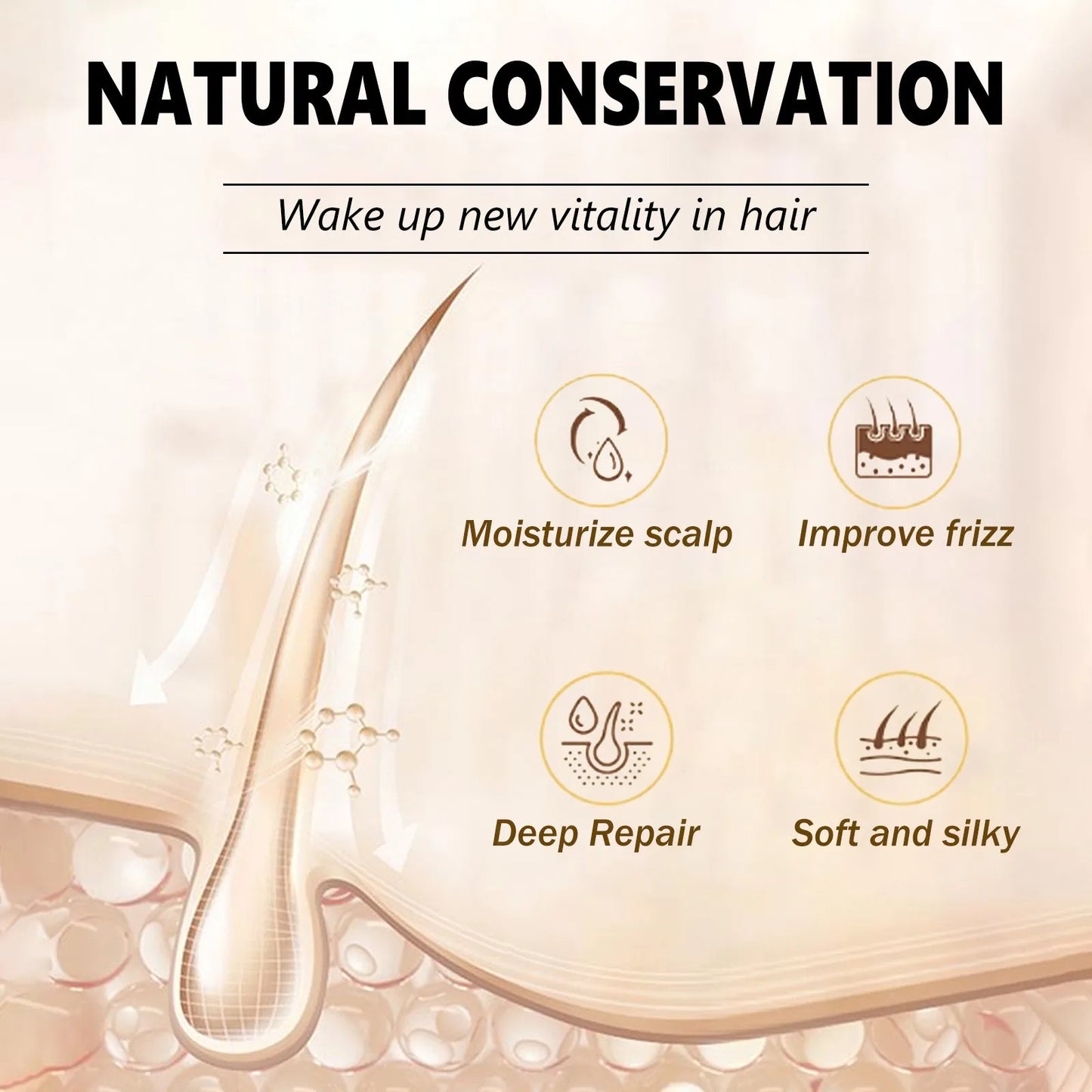 2024 High-quality Nourishing Magical Hair Mask Advanced Molecular Hair Root Deep Conditioner For Dry Damaged Hair