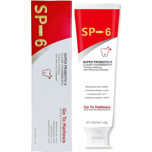 SP-6 Ultra Whitening Toothpaste,Deep Cleaning Care Fresh Breath Super Probiotic-6 Toothpaste with Probiotic Oalance Oral Microbiot. (1 Pcs)