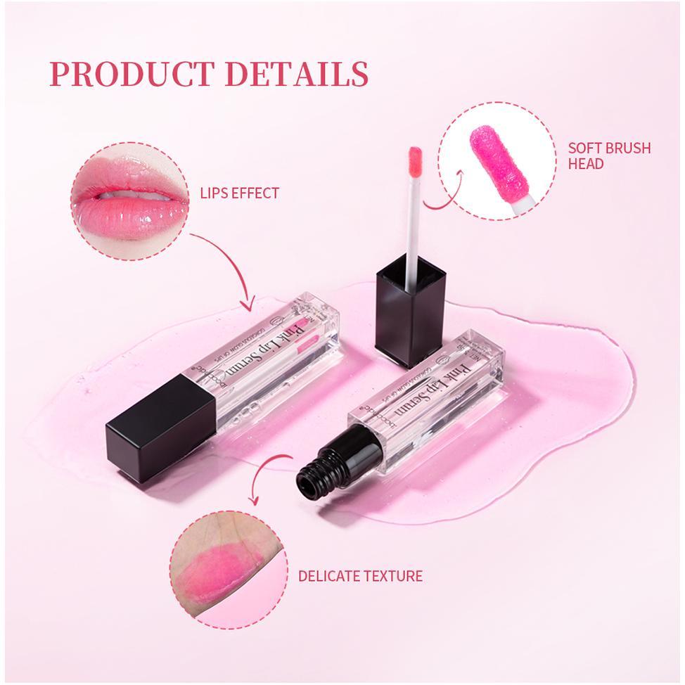 Pink Lips Serum Lip Balm Plumper Serum Reduces Fine Lines Brighten Lipgloss Anti-Drying For Women Pink Lips Instant Volumising