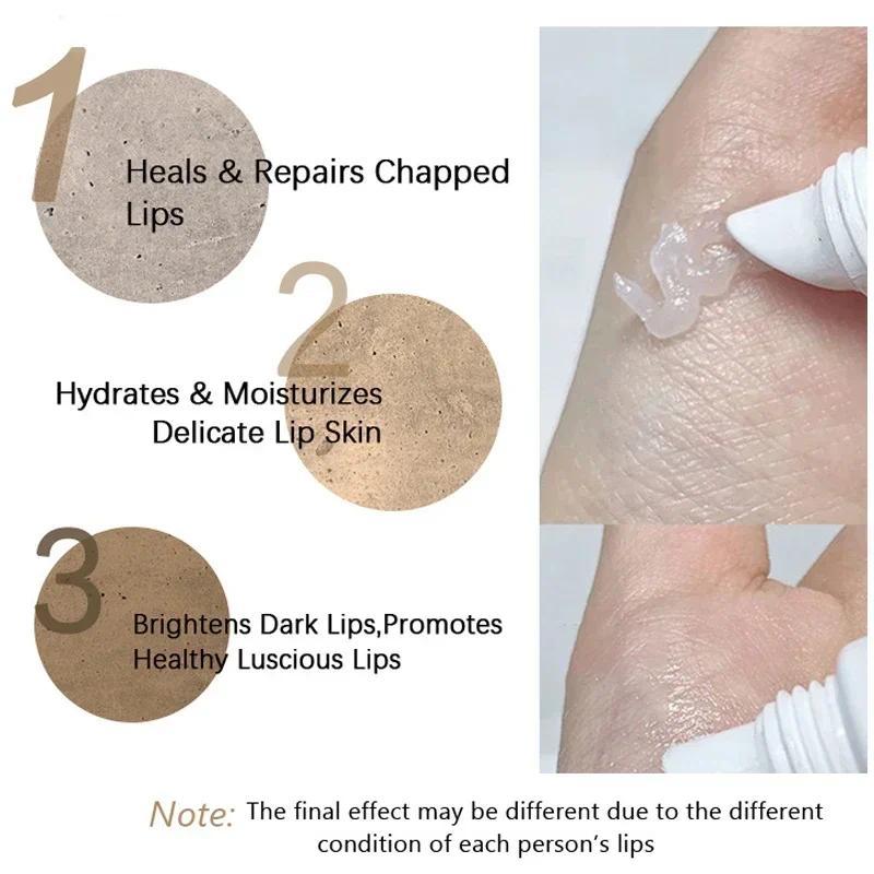 18g Lip Balm Essence Milk Lightens Dark Lips Moisturizing Fade Lip Lines Remove Wrinkles Anti-Aging Brightening Repair Lip Care