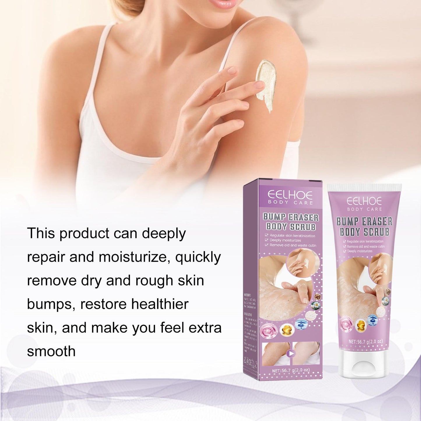Body Scrub Mild Exfoliation Improve Strawberry Skin Chicken Skin Smooth Skin Dredge Pores Comfortable Rough Body Scrub Cream