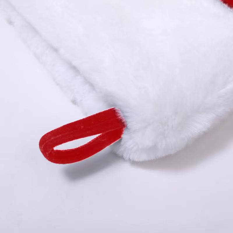 Eoocan 20 Inches Monogram Christmas Stockings Red Velvet with White Super Soft Plush Cuff Embroidered Xmas Stockings Classic Personalized Stocking Decorations for Family Holiday Season Decor(Letter M)