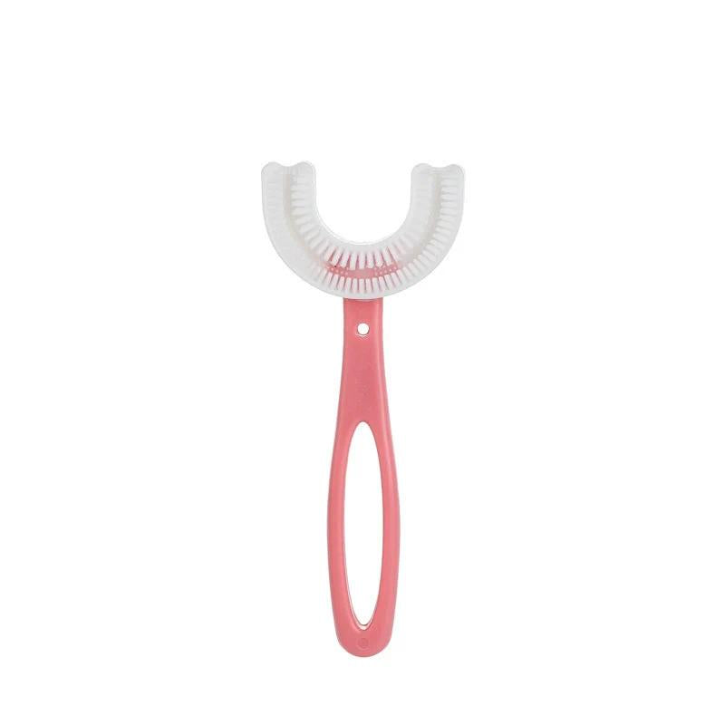 New Children'S Infant Toothbrush U Silicon Toothbrush Mouth-Cleaning Manual Cartoon Pattern Hand-Held Version 2-12T