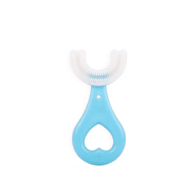New Children'S Infant Toothbrush U Silicon Toothbrush Mouth-Cleaning Manual Cartoon Pattern Hand-Held Version 2-12T