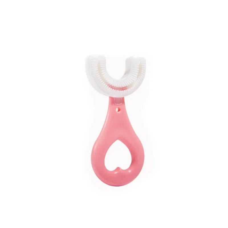 New Children'S Infant Toothbrush U Silicon Toothbrush Mouth-Cleaning Manual Cartoon Pattern Hand-Held Version 2-12T