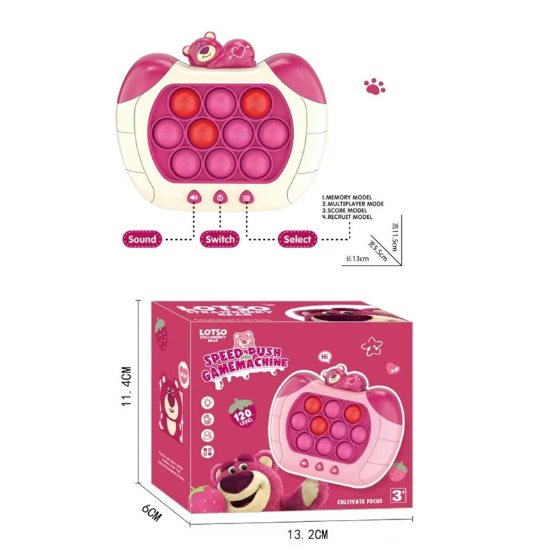 Hello Kitty！Just Pop ！Fast Push Game Quick Push light up Fidget Toys Bubble Stress Pop Finger Trend Game Come and experience the fun of passing levels with your loved one