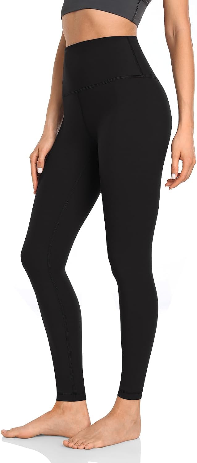 HeyNuts Essential Full Length Leggings for Women with Drawstring, High Waisted Workout Compression Yoga Pants 28''