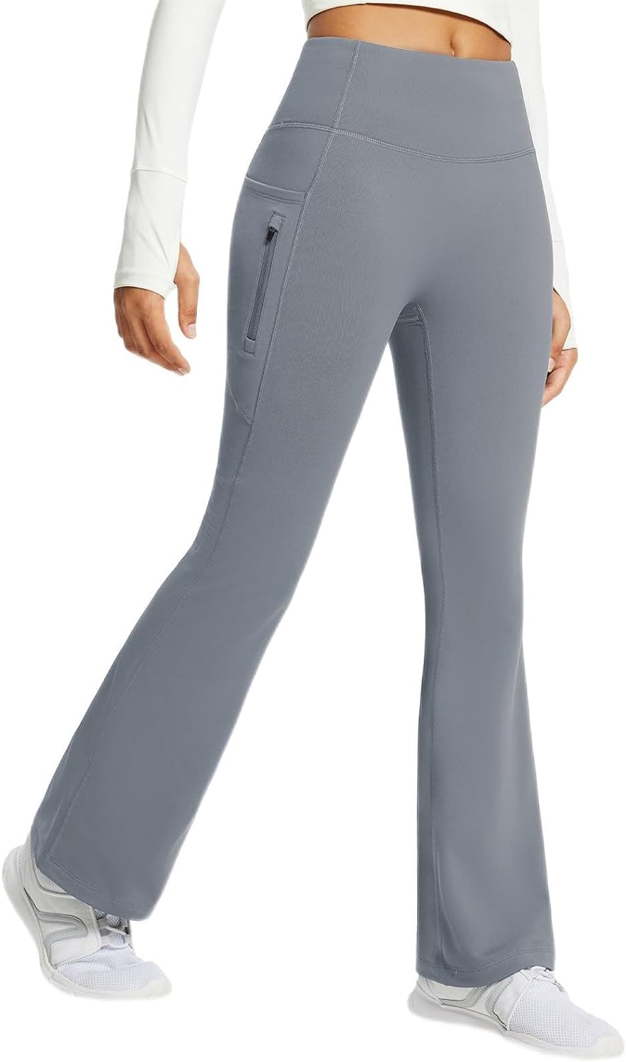 BALEAF Women's Fleece Lined Pants Bootcut Yoga Pants Water Resistant Winter Thermal Warm Flare Leggings with Pockets