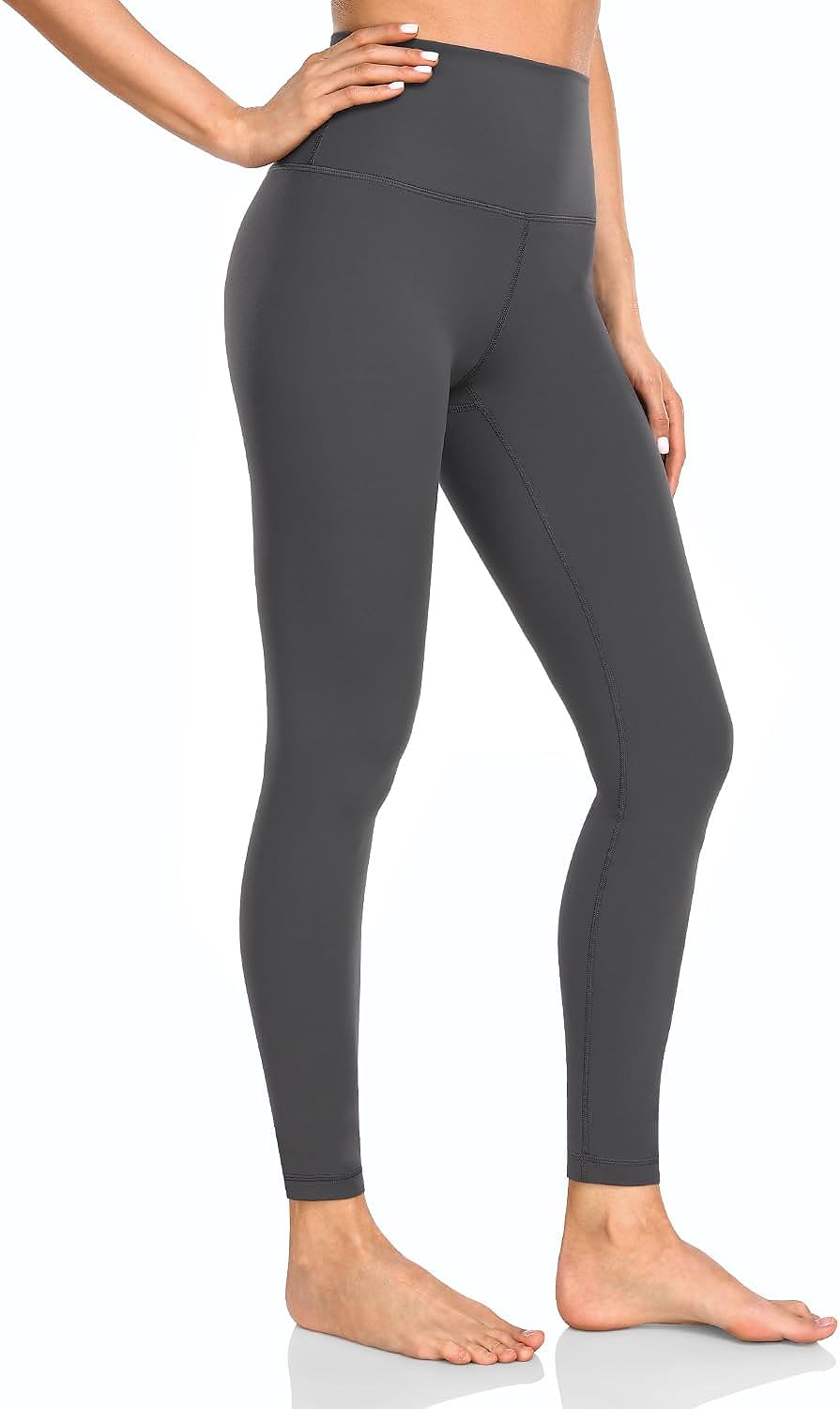 HeyNuts Essential Full Length Leggings for Women with Drawstring, High Waisted Workout Compression Yoga Pants 28''