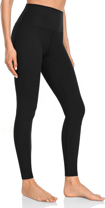 HeyNuts Essential Full Length Leggings for Women with Drawstring, High Waisted Workout Compression Yoga Pants 28''