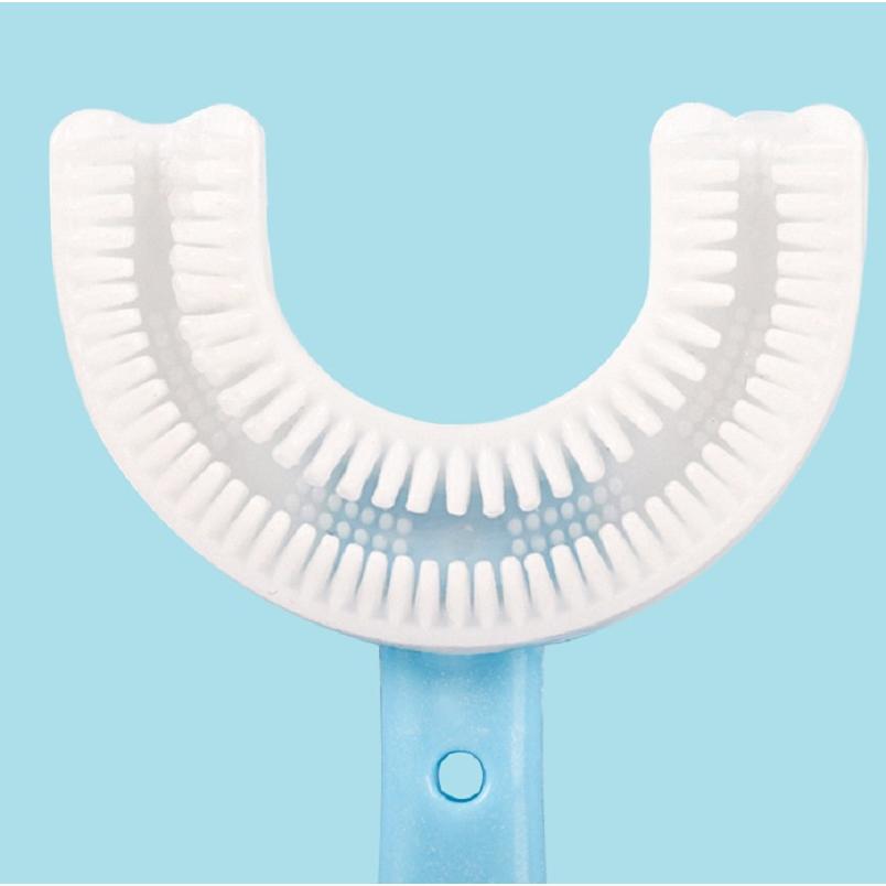 Lovely Baby Ultra Soft Silicone U Shape Toothbrush with Portable Mouth Type Kid Reusable Brushing Teeth Cleaning Oral Care Tool