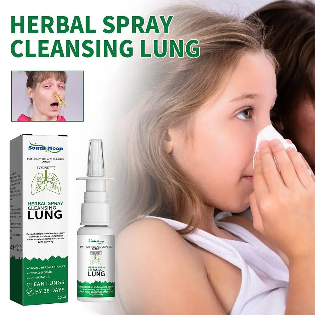 5X 20ml Lung Detox Herbal Cleanser Spray For Smokers Clear Nasal Congestion Anti Snoring Solution Stop Snore Relief Spray Nose