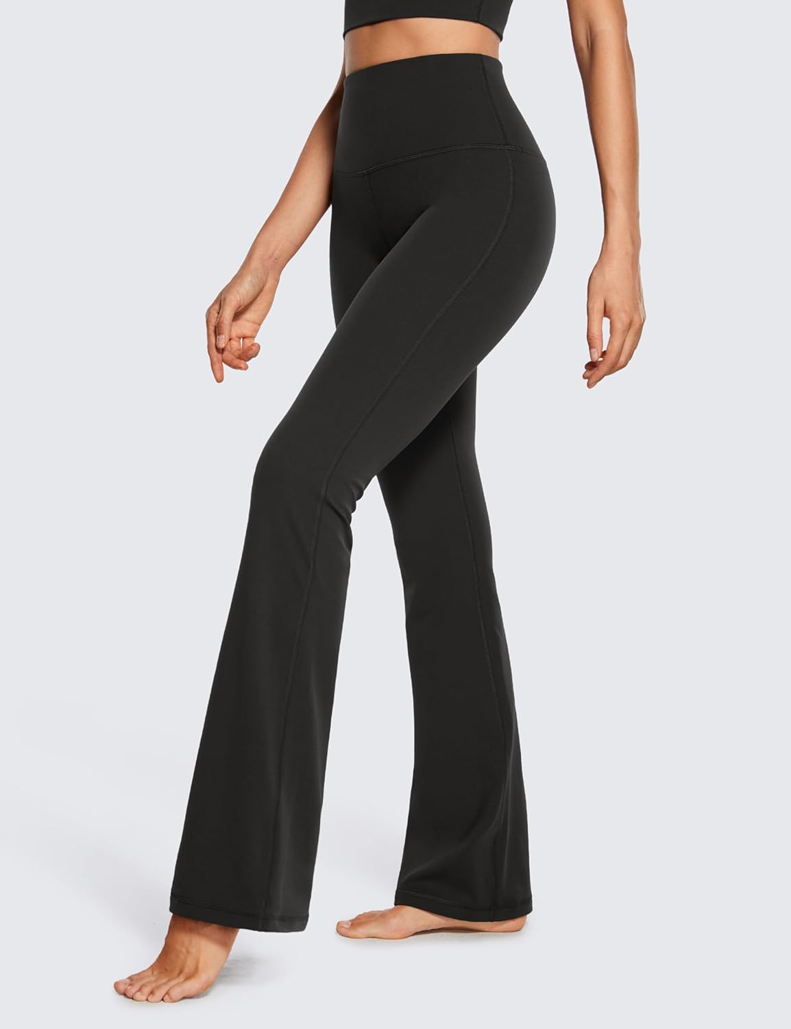 CRZ YOGA Womens Butterluxe High Waist Flare Leggings 32 Inches - Wide Leg Bootcut Yoga Pants with Pockets Soft Lounge Casual