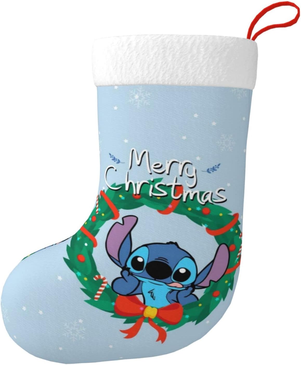Cartoon Christmas Stockings X-Mas Hanging Socks for Family Holiday Christmas Decorations Season Party Decor 17.7 Inch