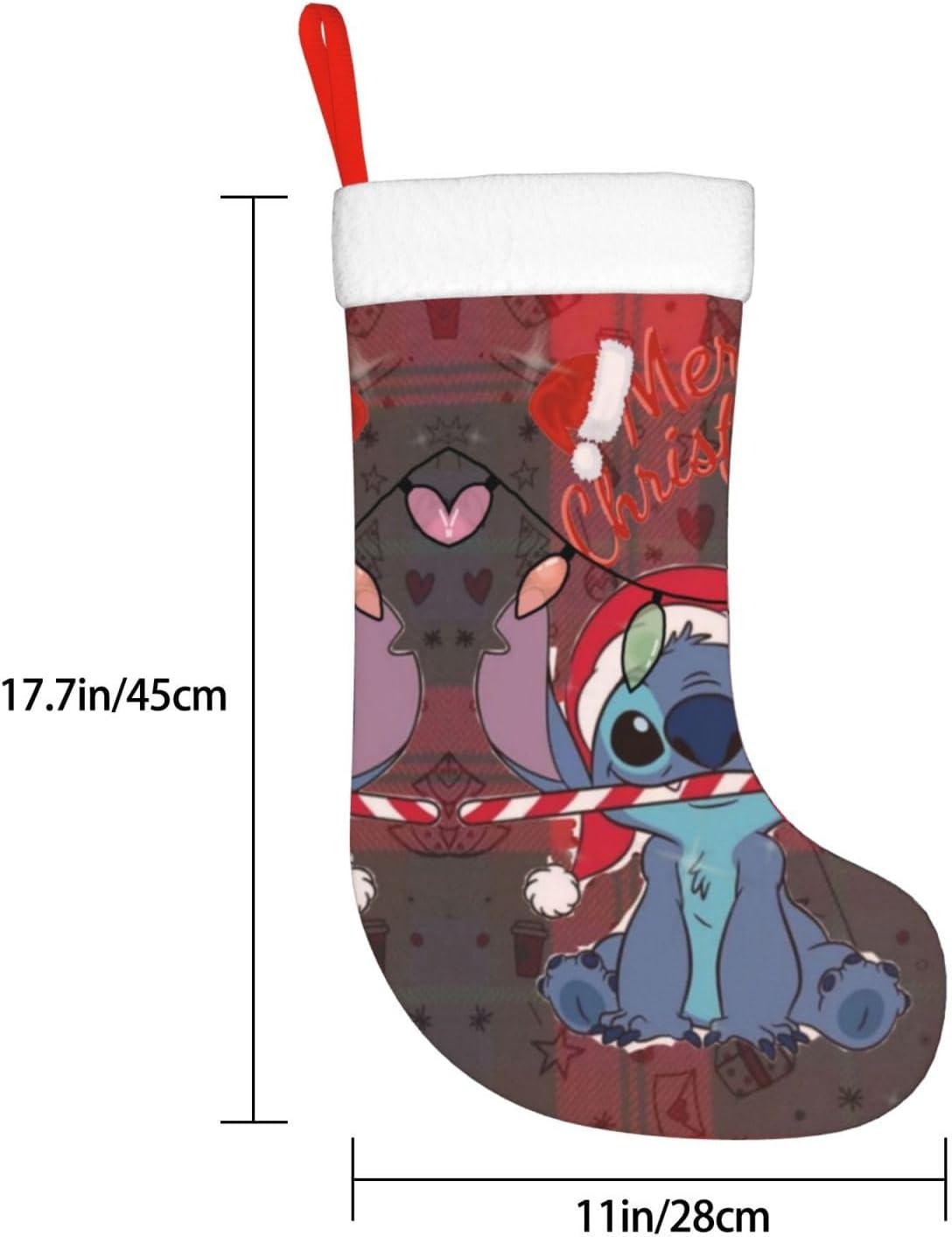 Christmas Stockings Cartoon Xmas Fireplace Hanging Stockings for Home Holiday Party Decor Gift 17.7 Inch