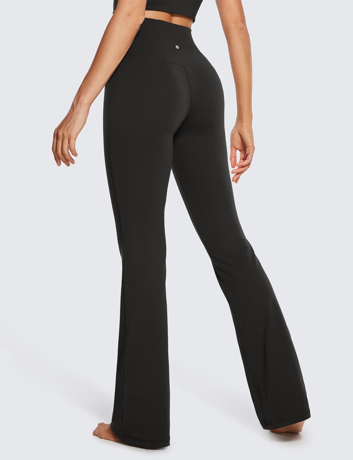 CRZ YOGA Womens Butterluxe High Waist Flare Leggings 32 Inches - Wide Leg Bootcut Yoga Pants with Pockets Soft Lounge Casual