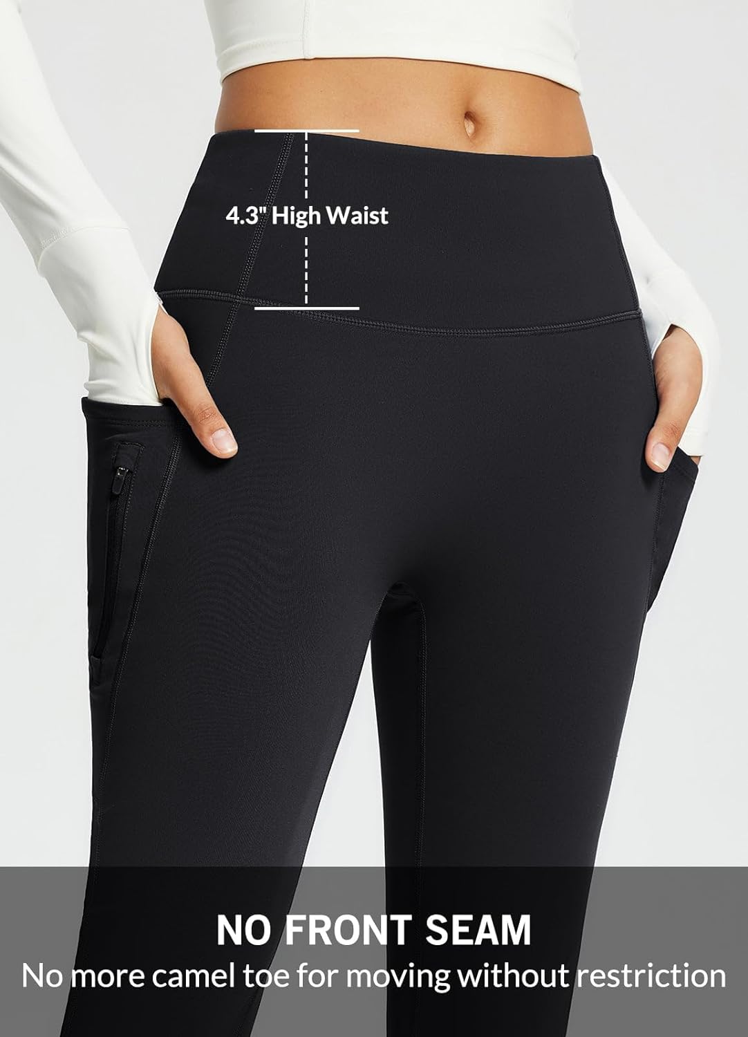 BALEAF Women's Fleece Lined Pants Bootcut Yoga Pants Water Resistant Winter Thermal Warm Flare Leggings with Pockets