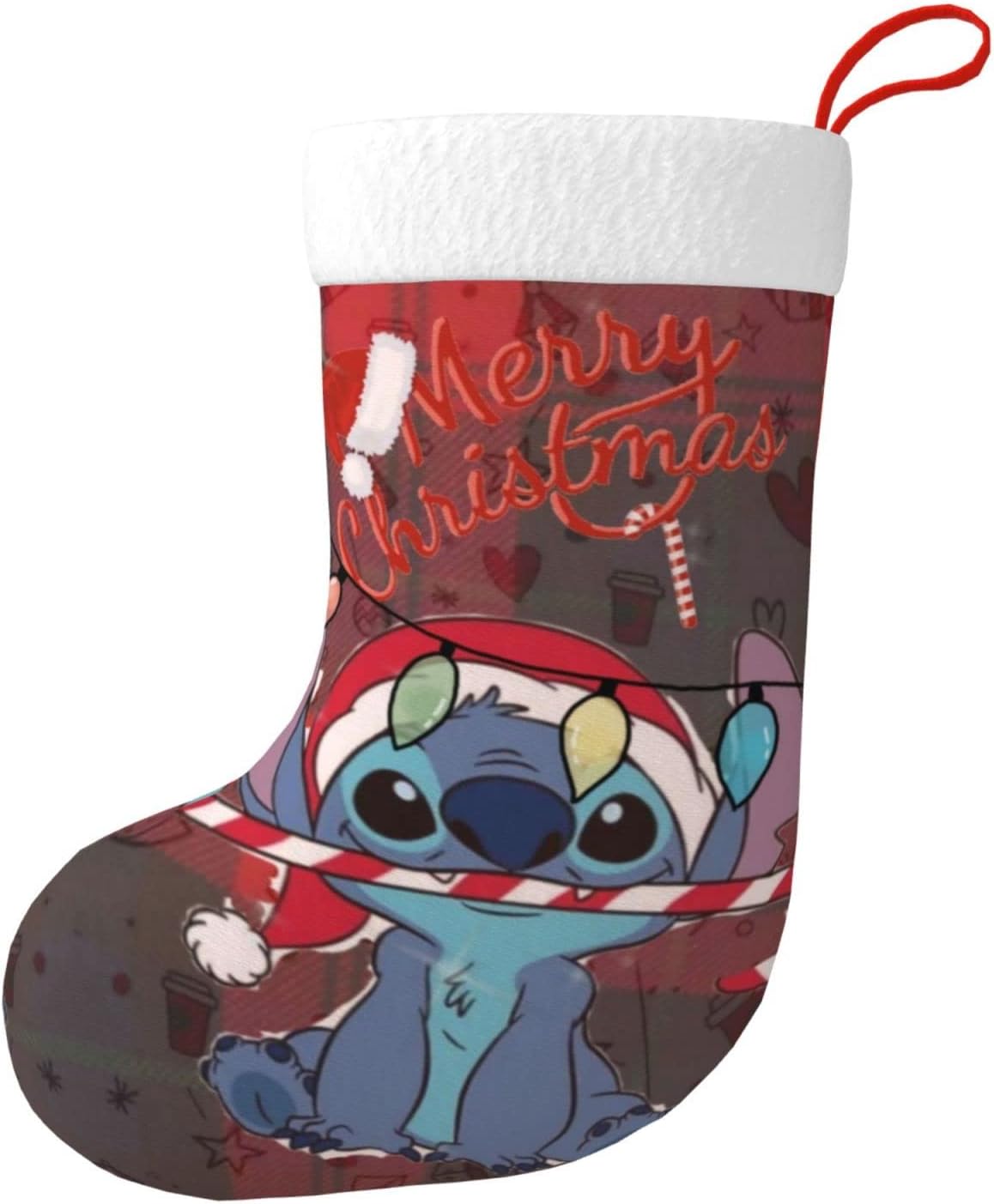 Christmas Stockings Cartoon Xmas Fireplace Hanging Stockings for Home Holiday Party Decor Gift 17.7 Inch