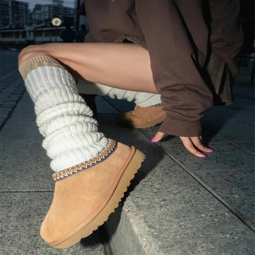 LANSGELING Women's Slippers Platform Mini Boots Short Ankle Anti-Slip Boot Fur Fleece Lined Sneakers House slippers Boot For Outdoor