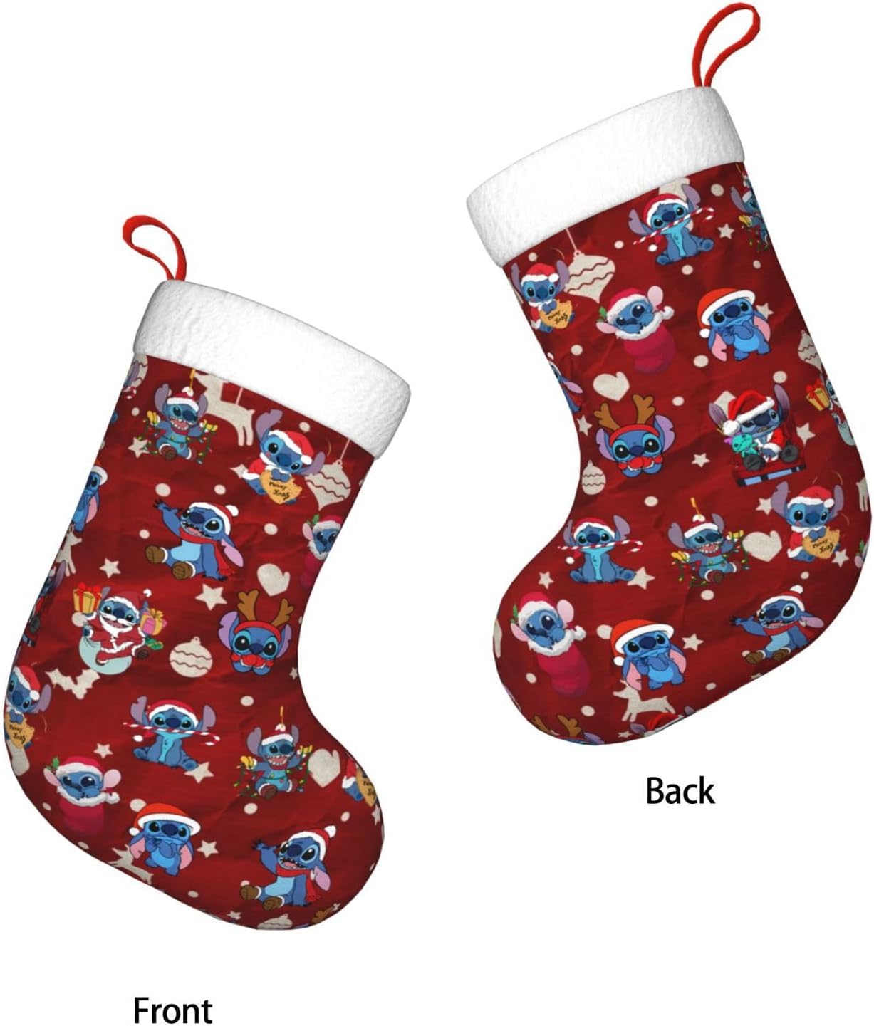 Christmas Stockings Cartoon Xmas Fireplace Hanging Stockings for Home Holiday Party Decor Gift 17.7 Inch