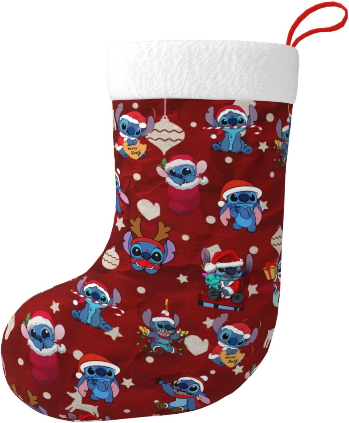Christmas Stockings Cartoon Xmas Fireplace Hanging Stockings for Home Holiday Party Decor Gift 17.7 Inch