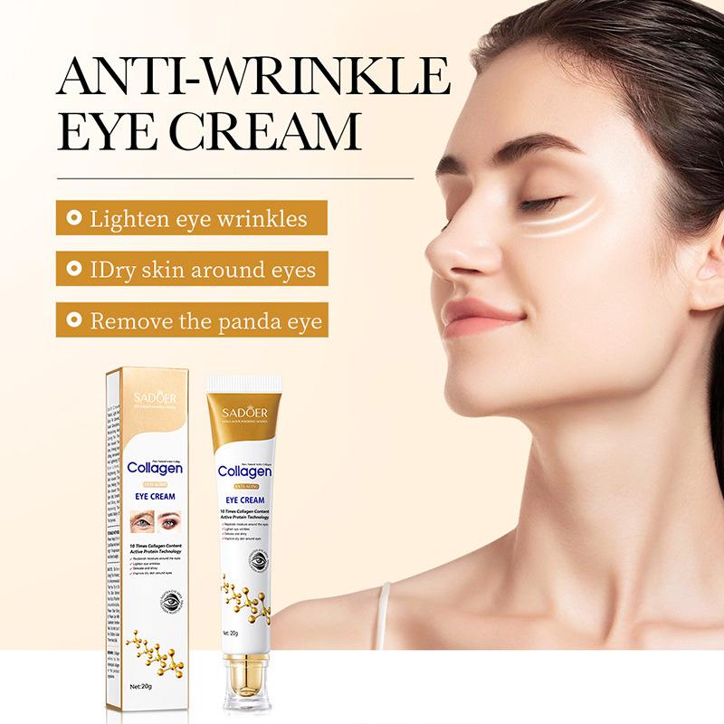 Instant Eye Bag Removal Cream Collagen Anti-Wrinkle Fade Fine Lines Firming Skin Anti Dark Circle Puffiness Brighten Eye Care