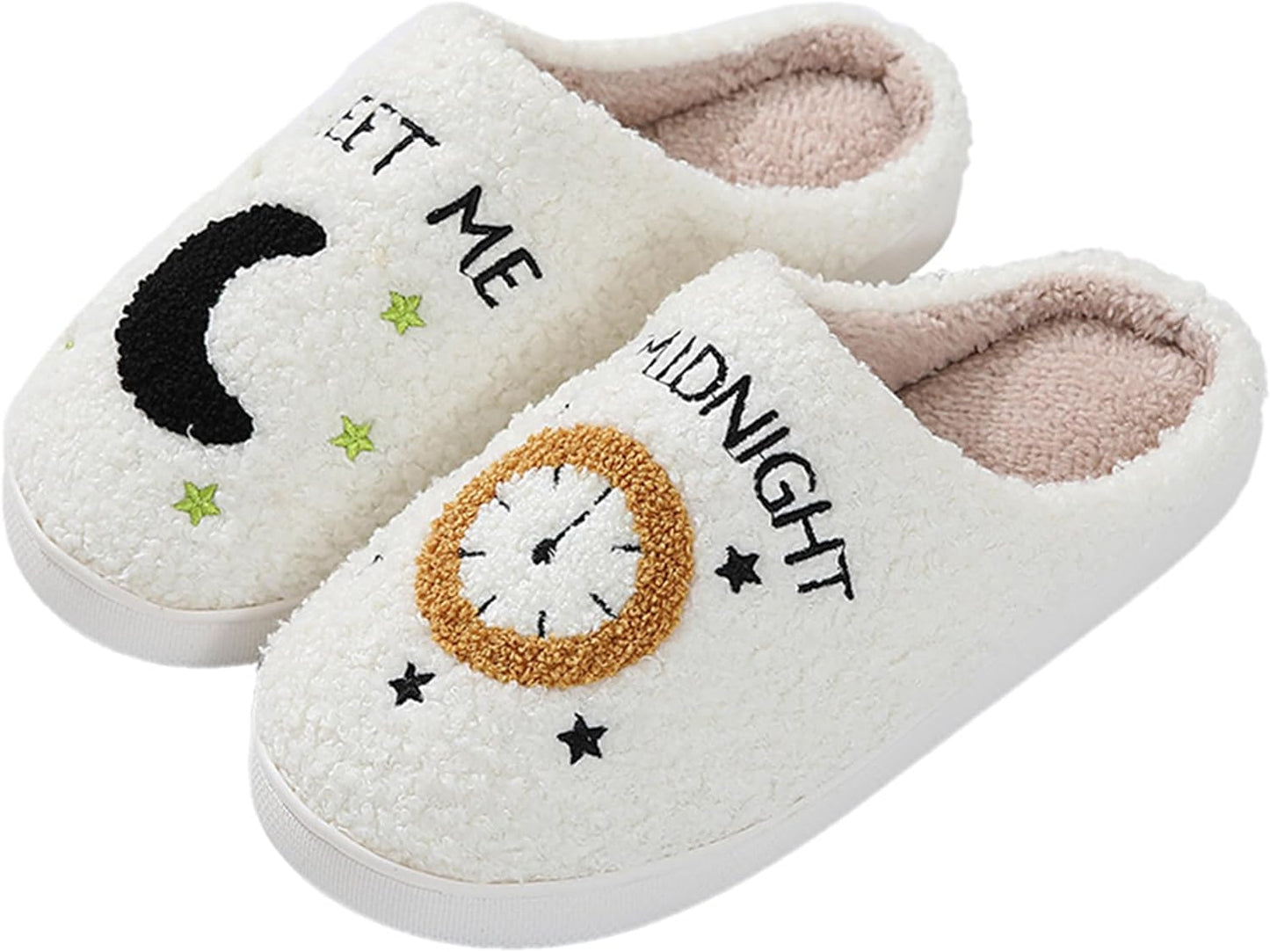 LLOVEJMP Retro Checkered Slippers, Evil Eyes Slippers, Soft Plush Comfy Women Slippers, Halloween Pumpkin Slippers, Preppy Scuff Slides, Womens Cozy Memory Foam Slipper with Anti-Slip Sole