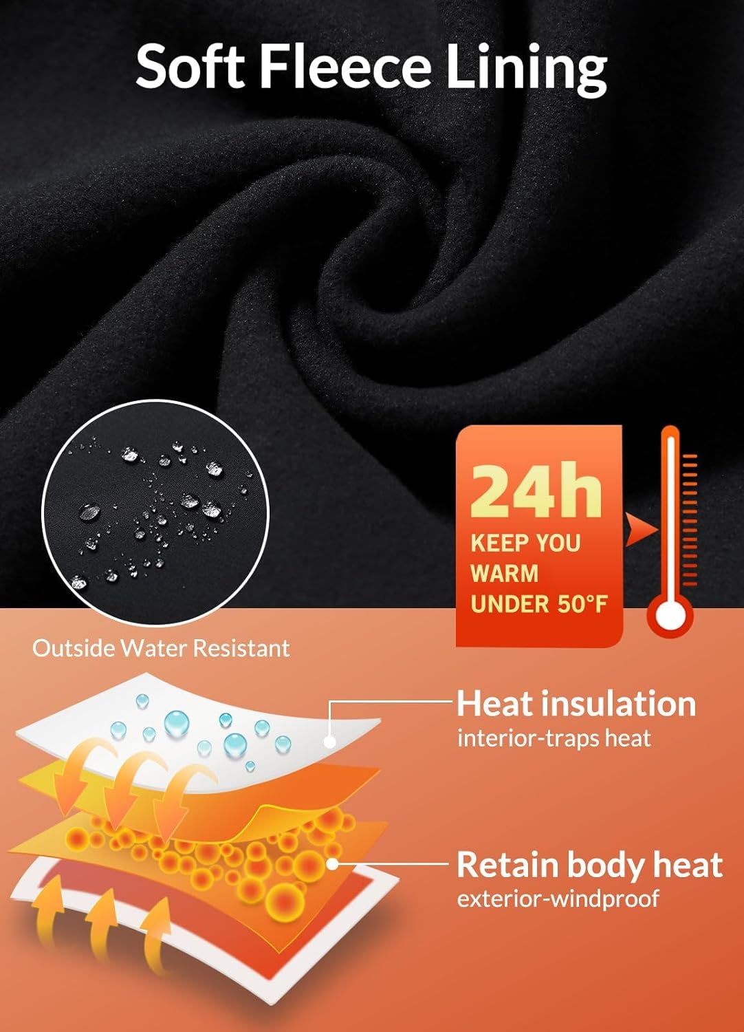 BALEAF Women's Fleece Lined Pants Bootcut Yoga Pants Water Resistant Winter Thermal Warm Flare Leggings with Pockets