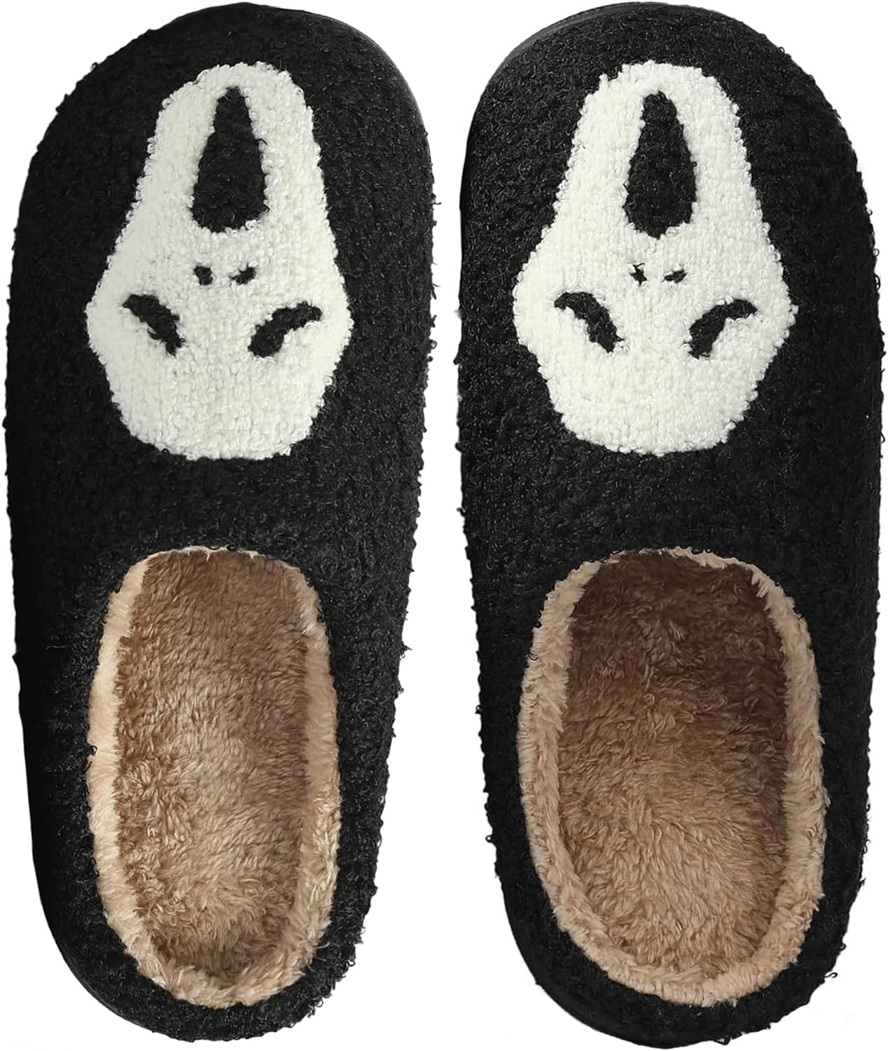 LLOVEJMP Retro Checkered Slippers, Evil Eyes Slippers, Soft Plush Comfy Women Slippers, Halloween Pumpkin Slippers, Preppy Scuff Slides, Womens Cozy Memory Foam Slipper with Anti-Slip Sole
