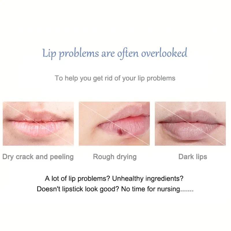 Lip Balm Remove Dark Lighten Melanin Lip Mask Fade Lip Line Brighten Exfoliating Moisturize Dead Skin Repair Lip Care Products
