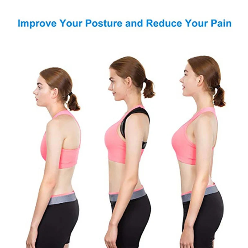 Adjustable Back Brace Support Invisible Shoulder Posture Corrector Spine Neck Health Correction Belt Home Office For Man Women