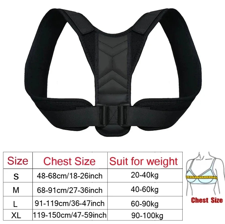 Back Posture Corrector Adjustable Neck Brace Training Equipment Home Office Man Woman Postura Shoulder Support Correction Belt