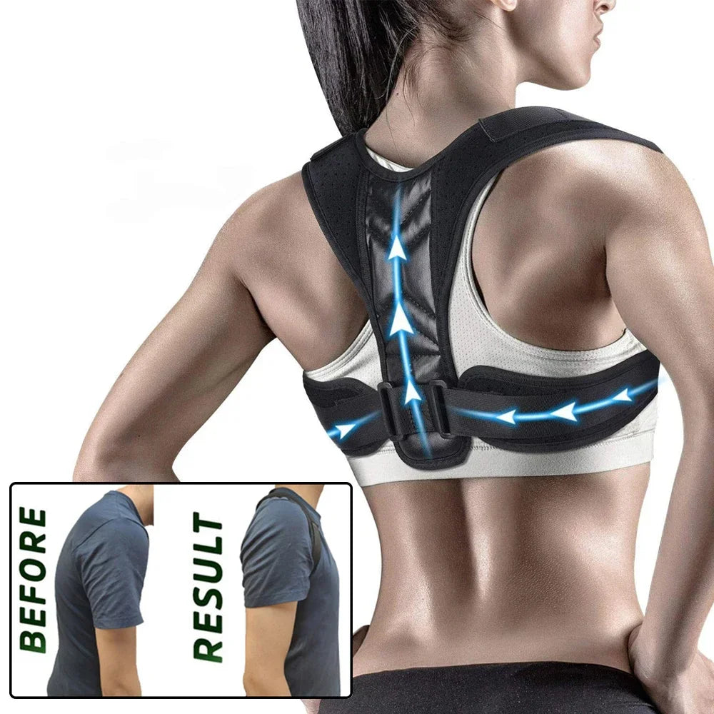 Back Posture Corrector Adjustable Neck Brace Training Equipment Home Office Man Woman Postura Shoulder Support Correction Belt