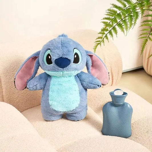 Cartoon Stitch 30Cm Winter Plush Doll Hot Water Bottle Kawaii Girls Portable Water-Filled Hot Water Bottle Christmas Gift