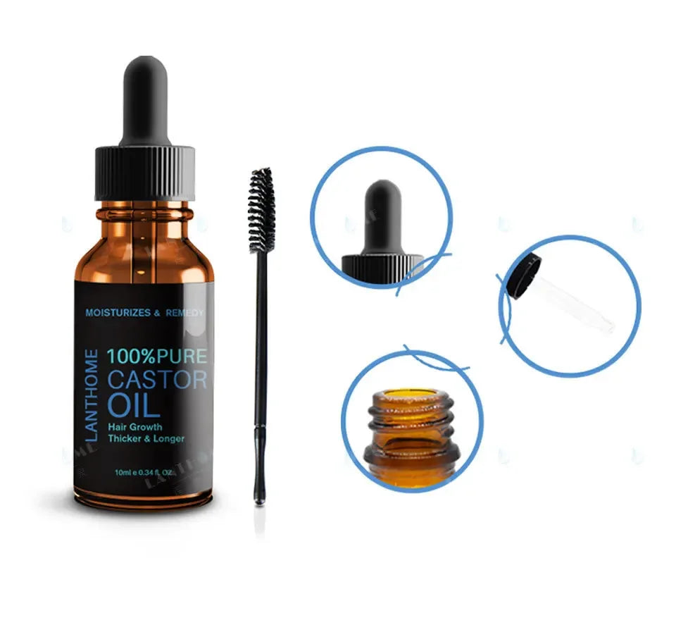 Castor oil mascara conditioner, gentle and moisturizing 10ml, fine comb shaped high-quality