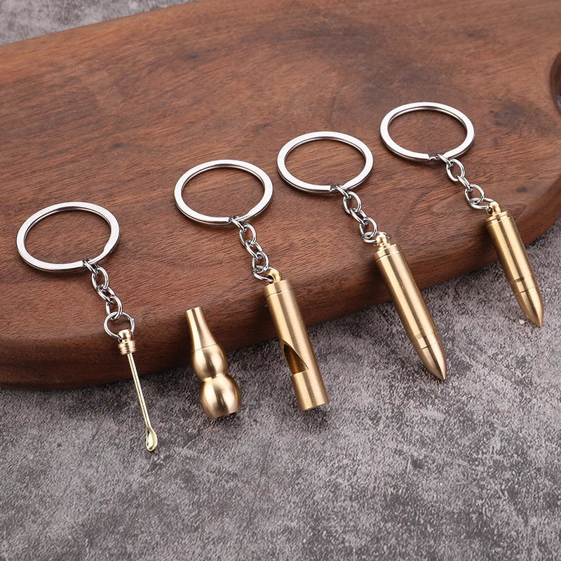 Creative Gourd bullet ear spoon Keychain backpack purse Decorative pendant ring stand Birthday party daily gift