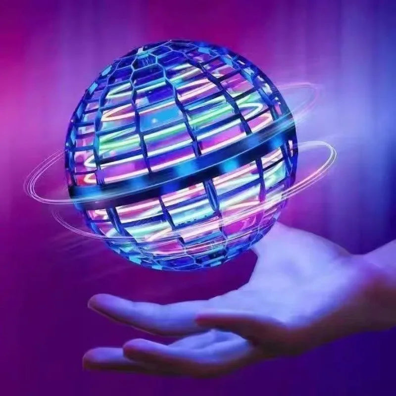 Flying Orb Ball Spinner Toy Mini Drone UFO with LED Light Kids Gifts Game 360° Rotating Kids Toys Christmas Birthday Gifts