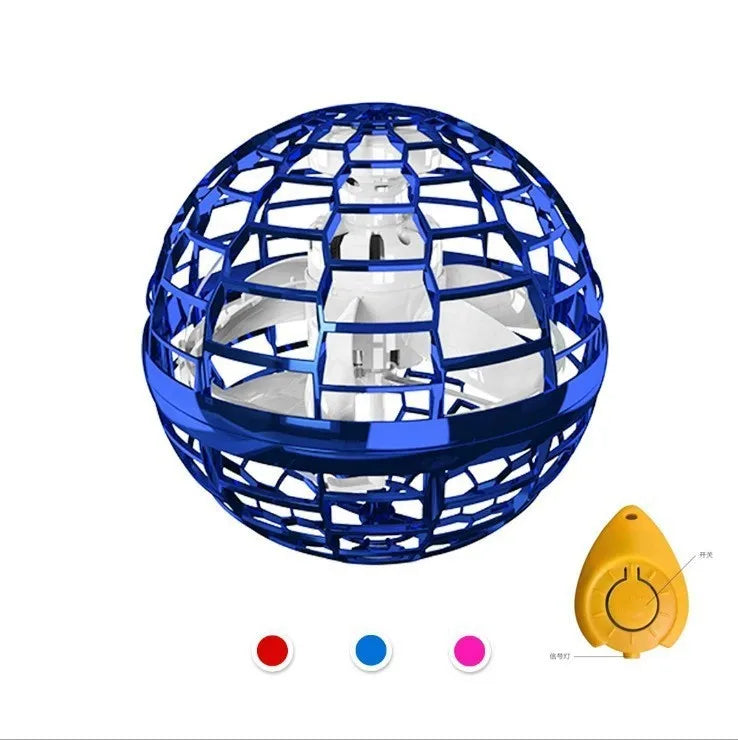 Flying Orb Ball Spinner Toy Mini Drone UFO with LED Light Kids Gifts Game 360° Rotating Kids Toys Christmas Birthday Gifts